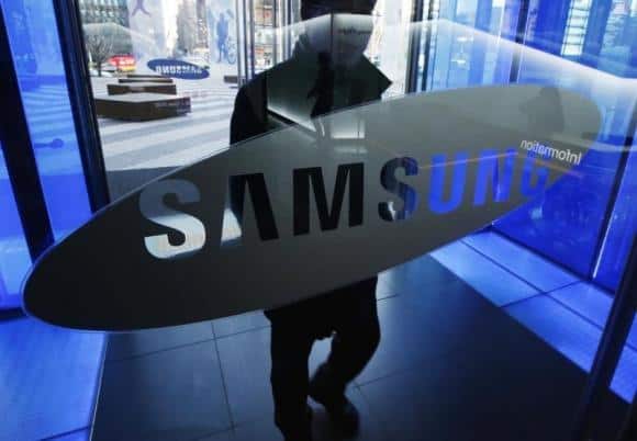 A man walks at the Samsung Electronics' headquarters in Seoul
