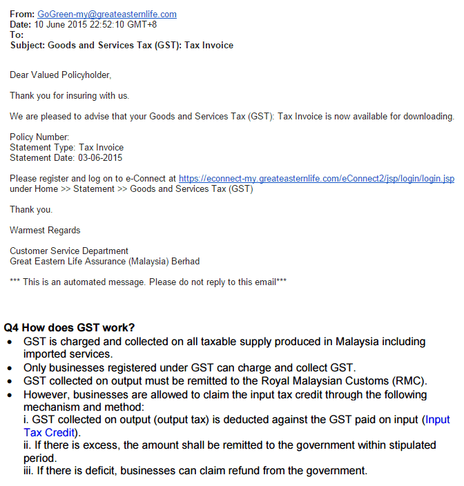 Insurance Gst Tax Invoice Mypf My